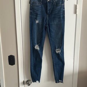 Celebrity Pink Ripped Dark Blue Skinny Jeans
